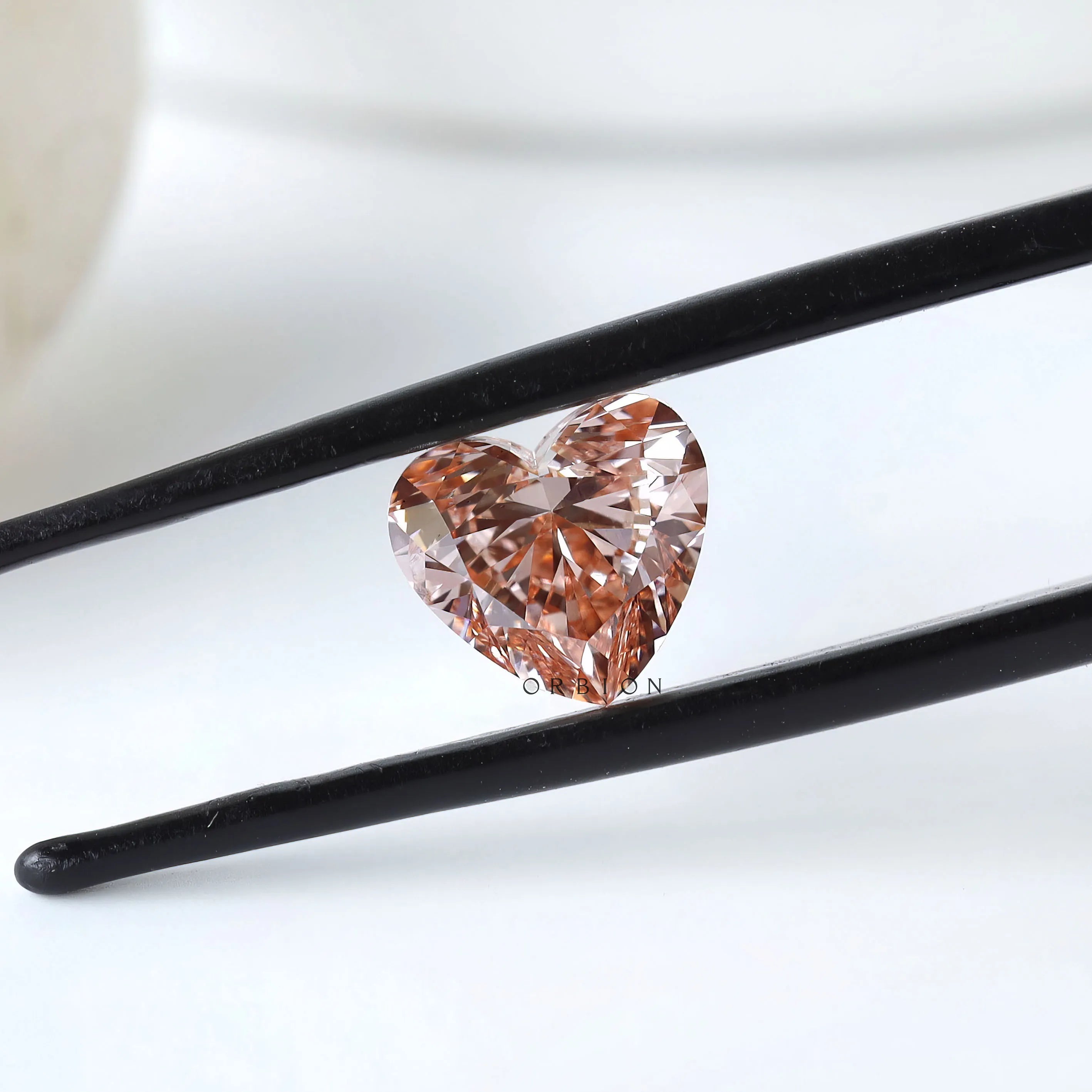 1.70 ct Heart shaped fancy vivid pink lab grown diamond loose gemstone