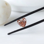 Vivid pink heart shaped lab diamond 1.70 ct fine gemstone