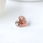 1.70 ct Heart cut lab diamond with rich pink color loose stone