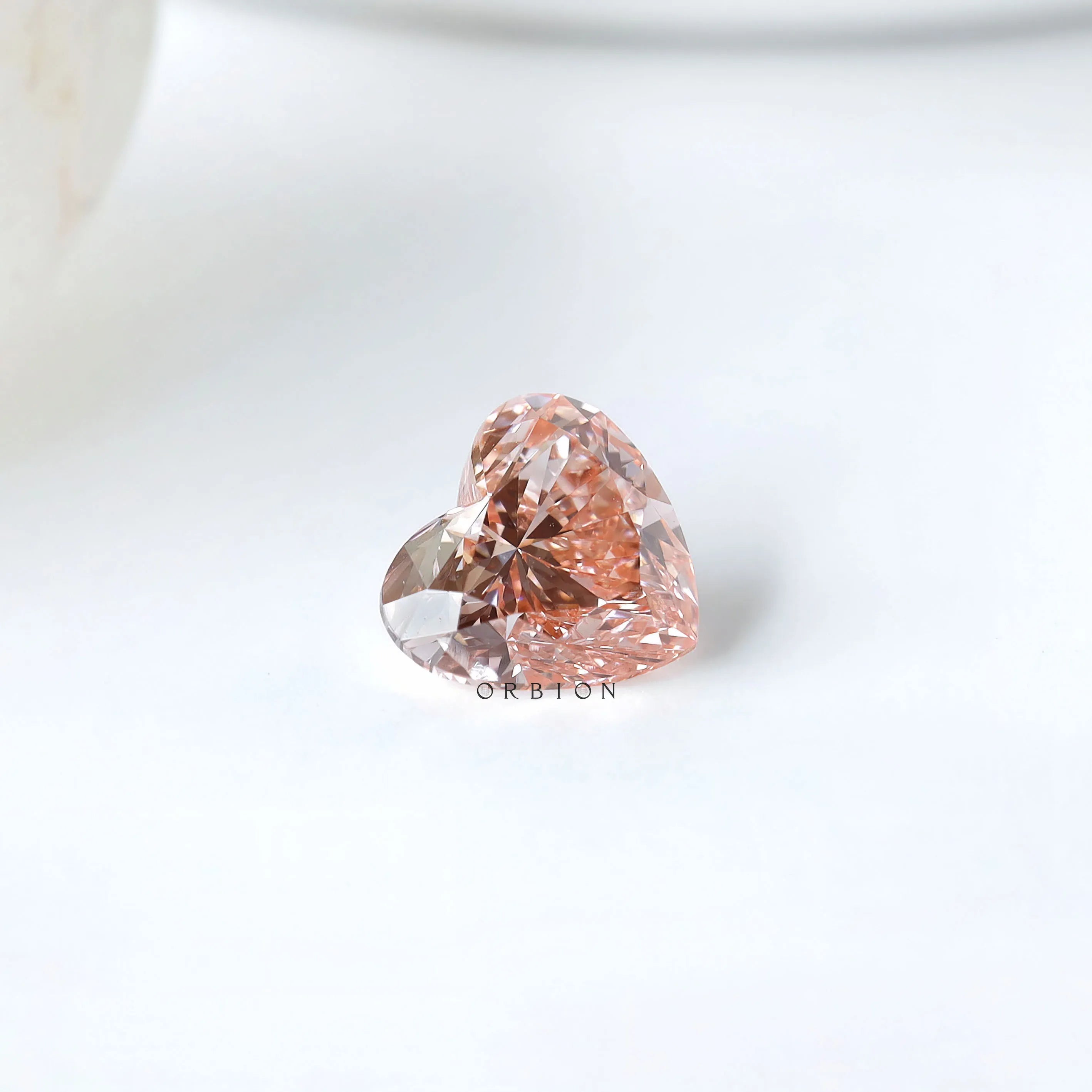 1.70 ct Heart cut lab diamond with rich pink color loose stone