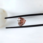 Vivid intense pink heart diamond lab grown 2 ct loose gemstone