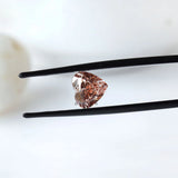 Vivid intense pink heart diamond lab grown 2 ct loose gemstone