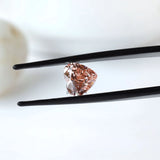 2 ct Loose heart shaped lab diamond in deep pink tone