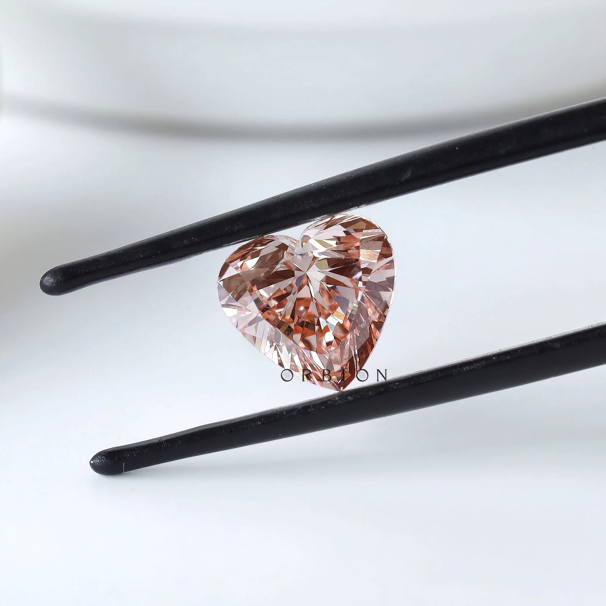 Intense pink heart cut lab diamond 2 ct loose stone
