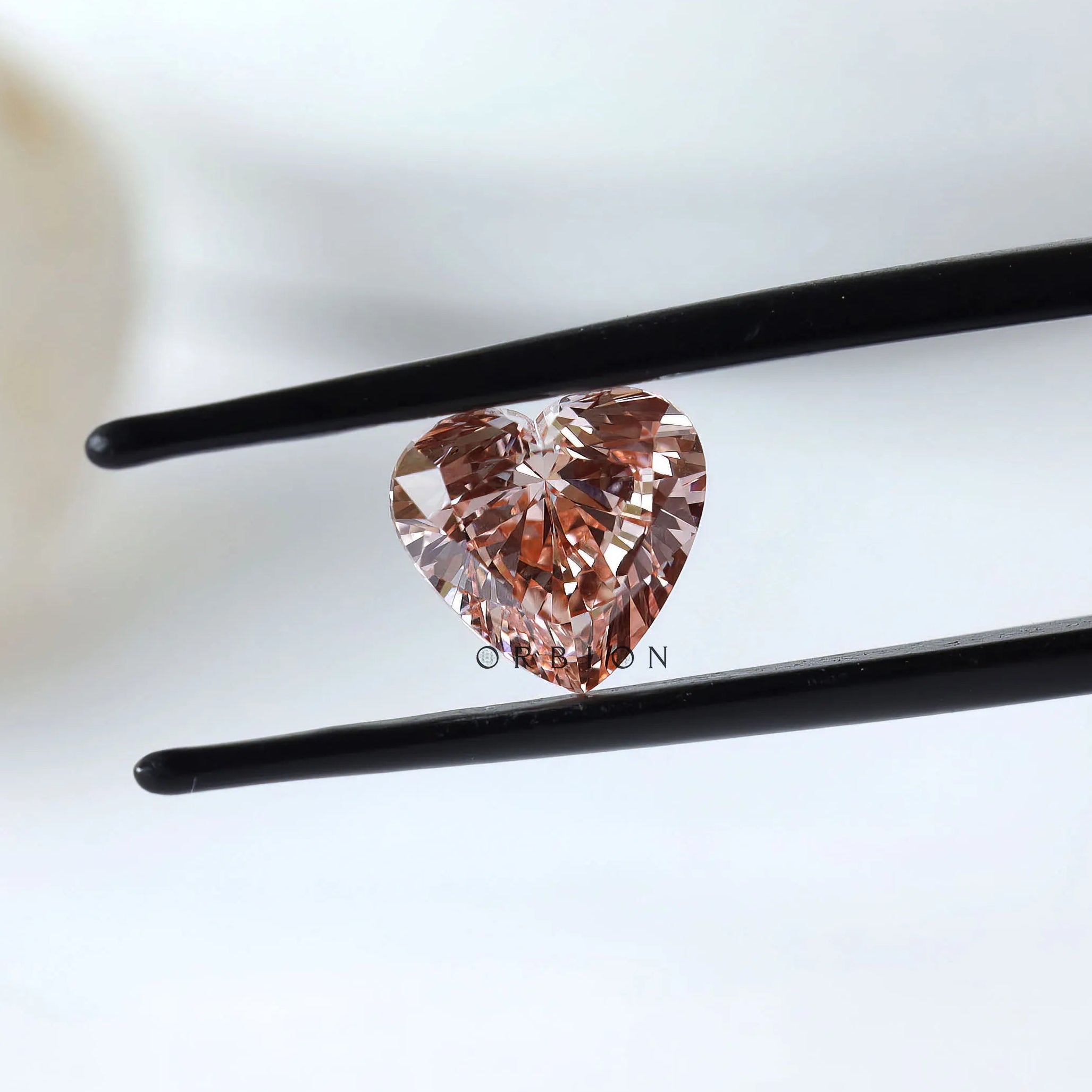 2 ct Heart shaped fancy intense pink lab grown diamond loose gemstone