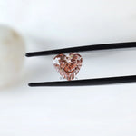 2 ct Heart shape lab grown diamond with bold intense pink color