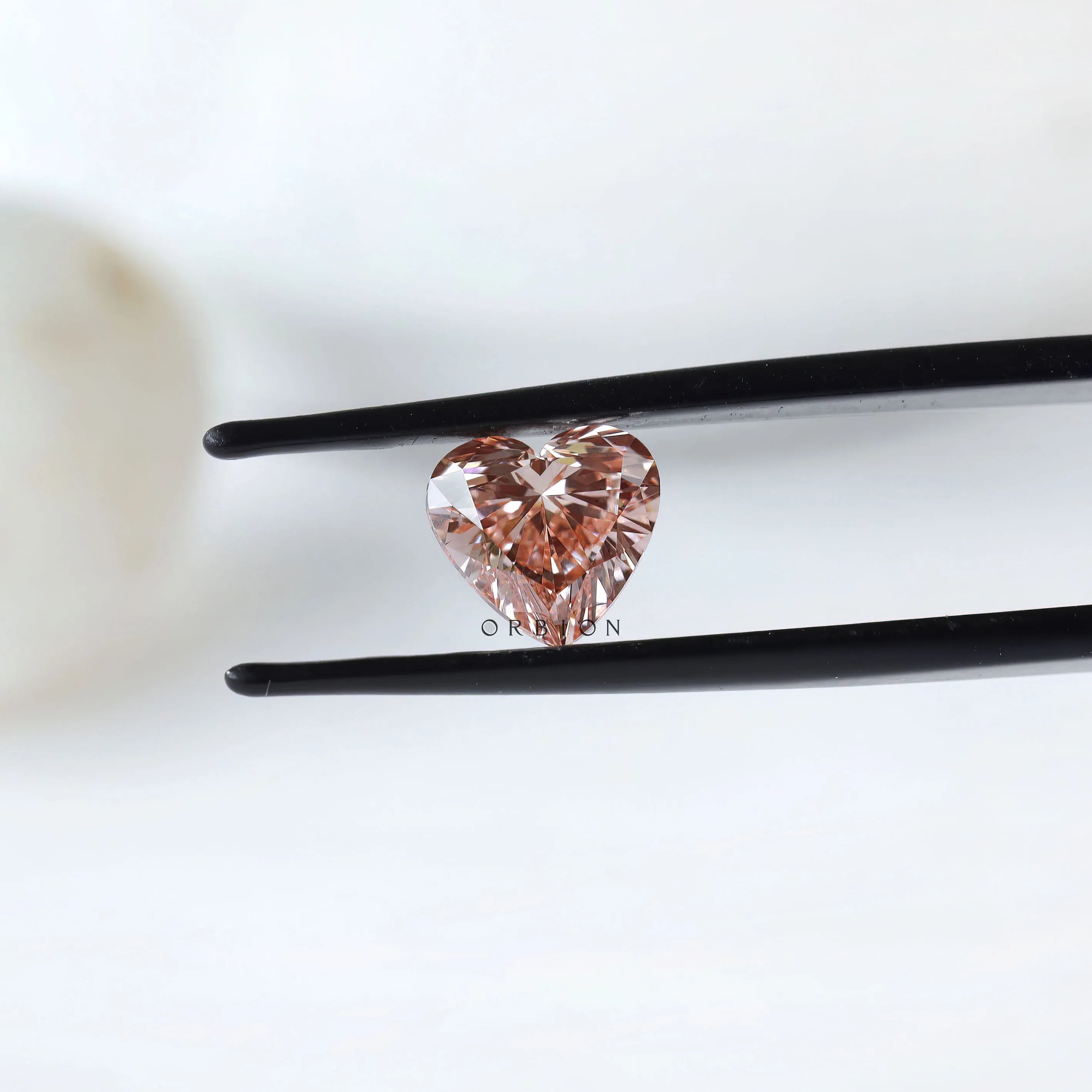 2 ct Heart shape lab grown diamond with bold intense pink color