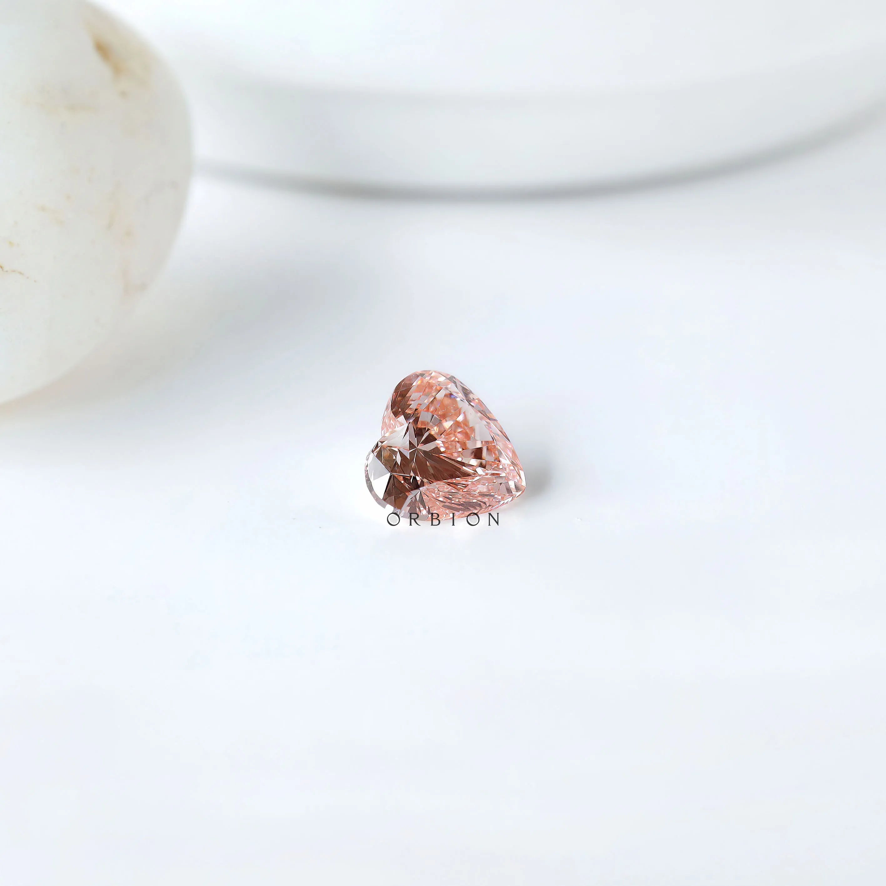 2 ct Heart shaped lab diamond with rich pink saturation loose stone