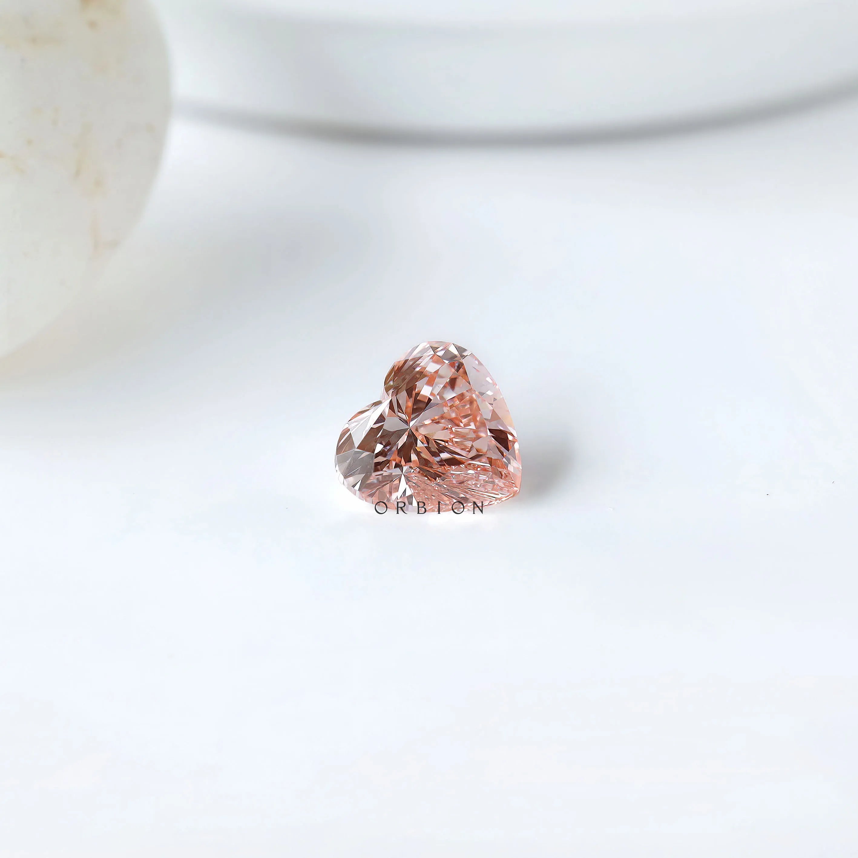 Romantic heart cut intense pink lab diamond 2 ct fine gemstone