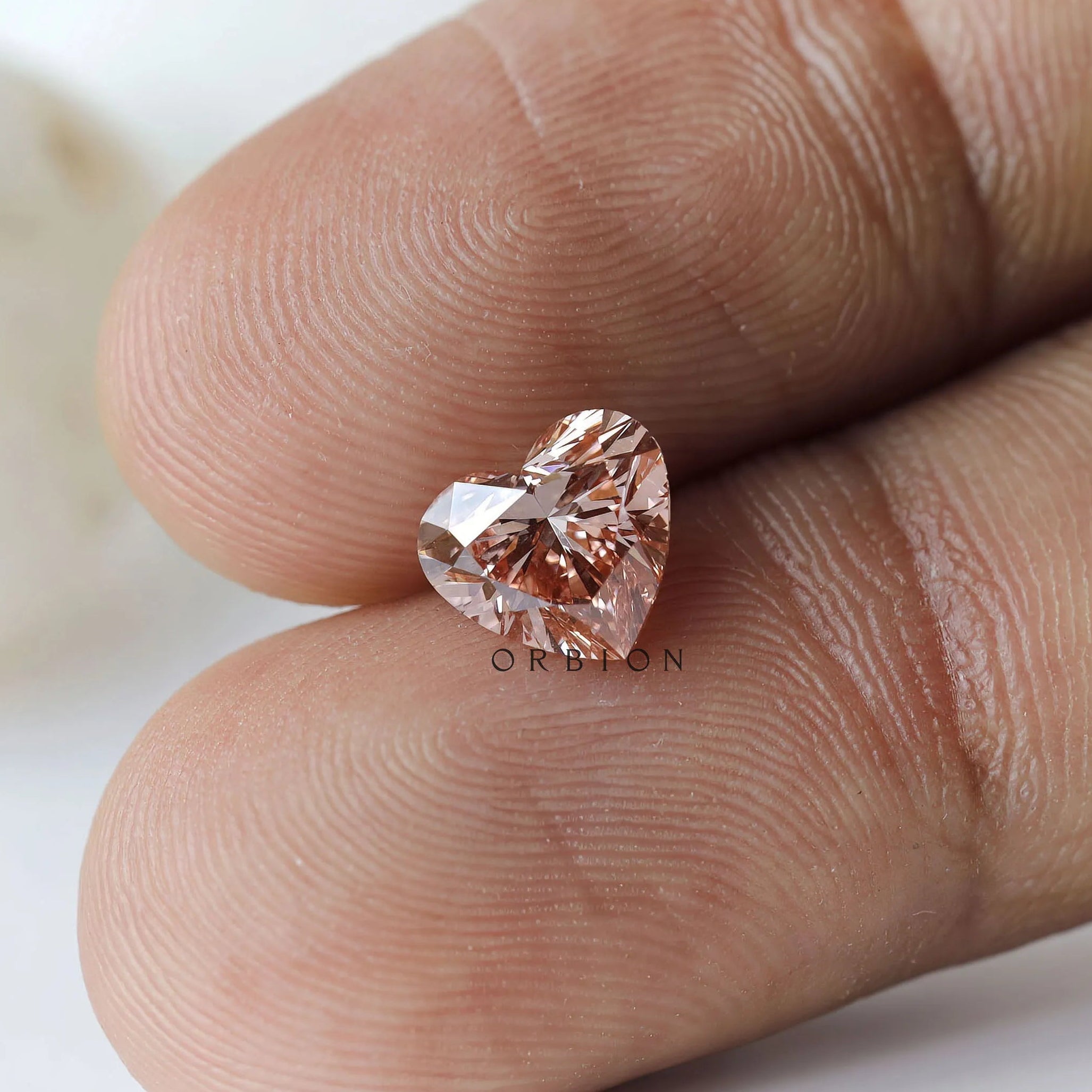 2 ct Intense pink lab diamond heart cut loose gemstone