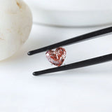 0.86 ct Pink lab grown diamond heart shape vibrant loose gem