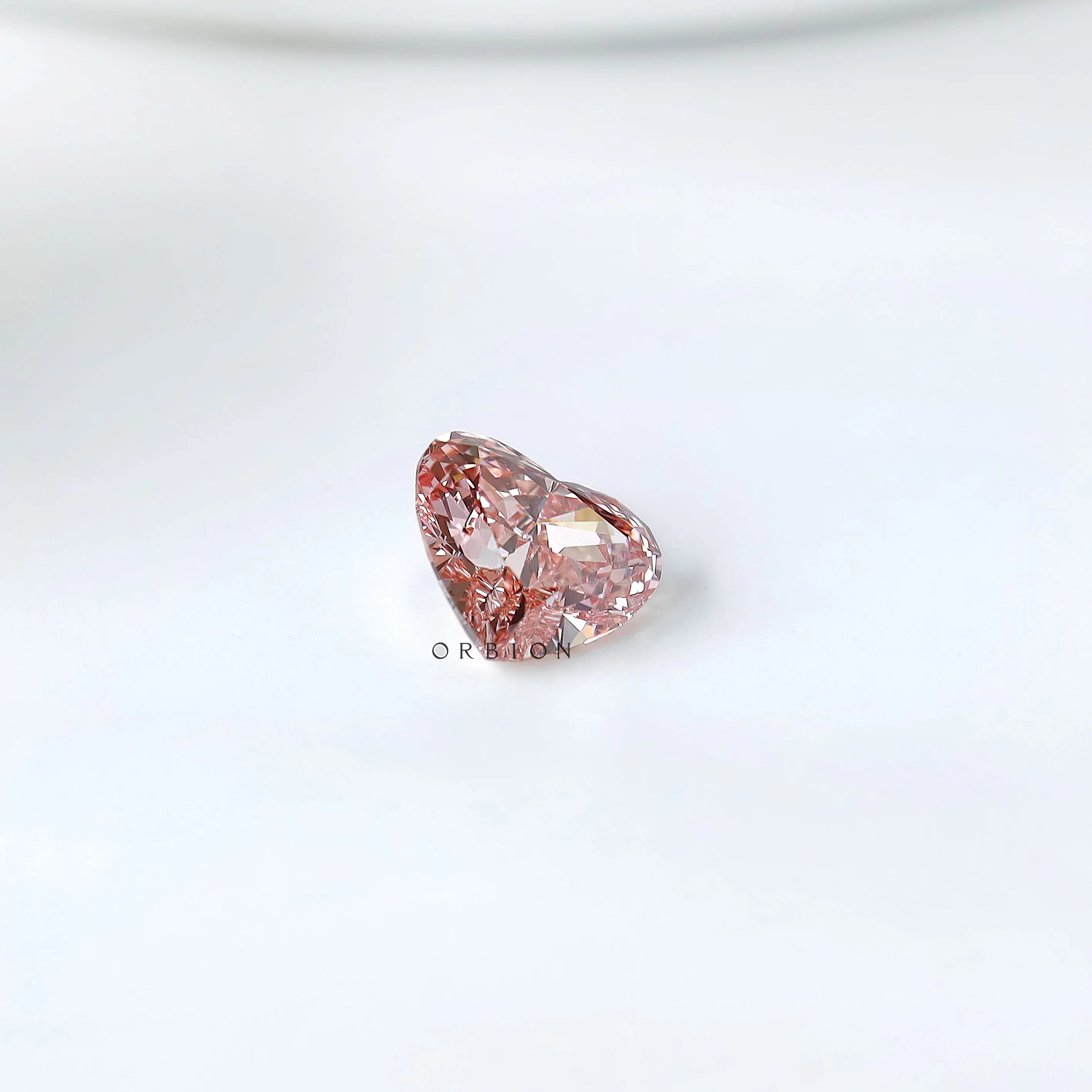 Vivid pink heart shaped lab diamond 0.86 ct fine gemstone