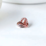 0.86 ct Heart cut lab diamond with intense pink color loose stone