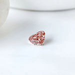 Romantic heart shaped vivid pink lab diamond 0.86 ct loose gemstone