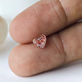 0.86 ct Vivid pink lab diamond with classic heart shape
