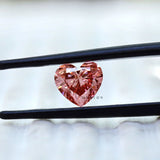 1.10 ct Heart cut fancy vivid pink lab grown diamond loose gemstone
