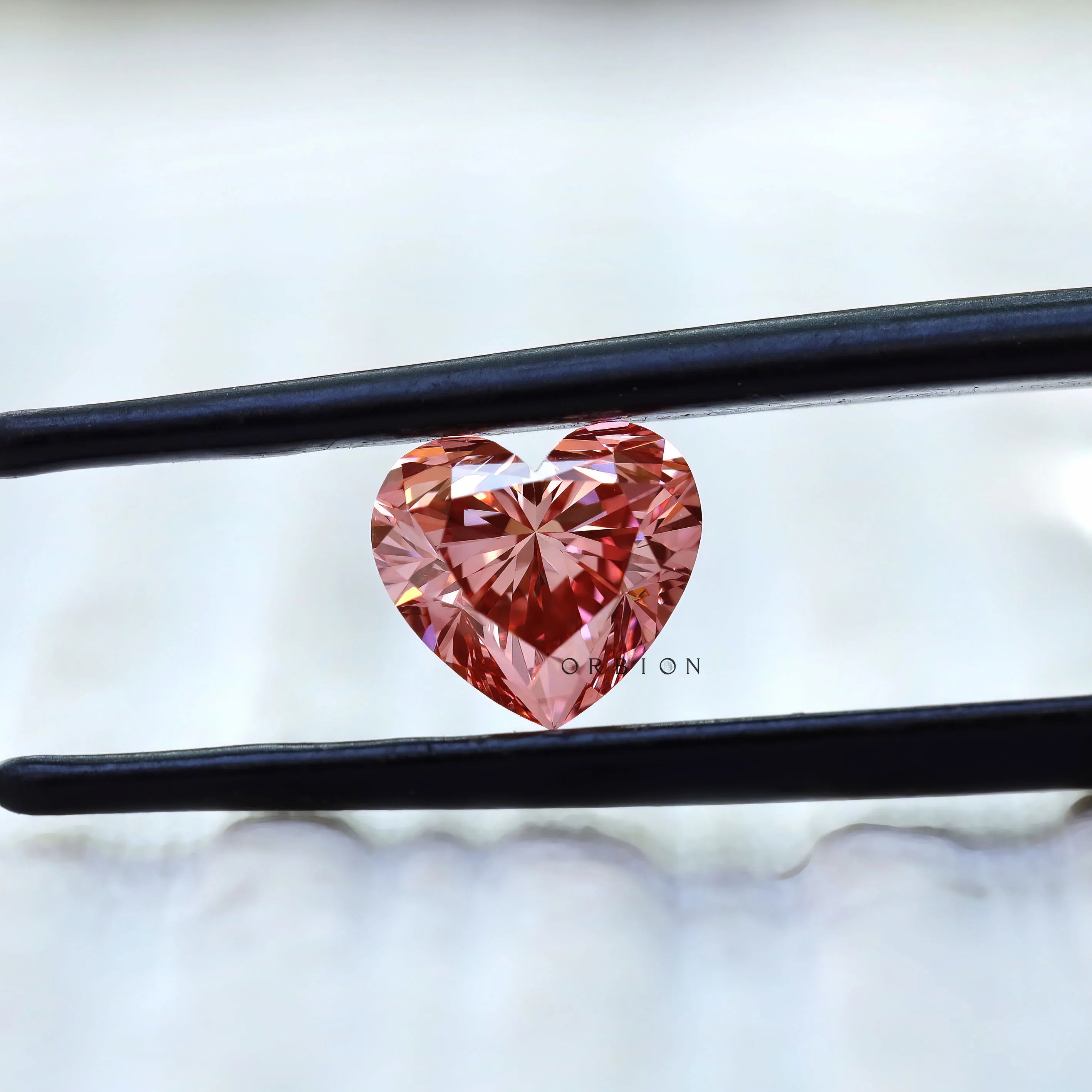 1.10 ct Heart cut fancy vivid pink lab grown diamond loose gemstone