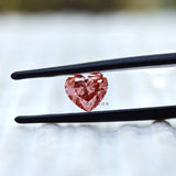 1.10 ct Pink lab grown diamond with heart cut romantic shape