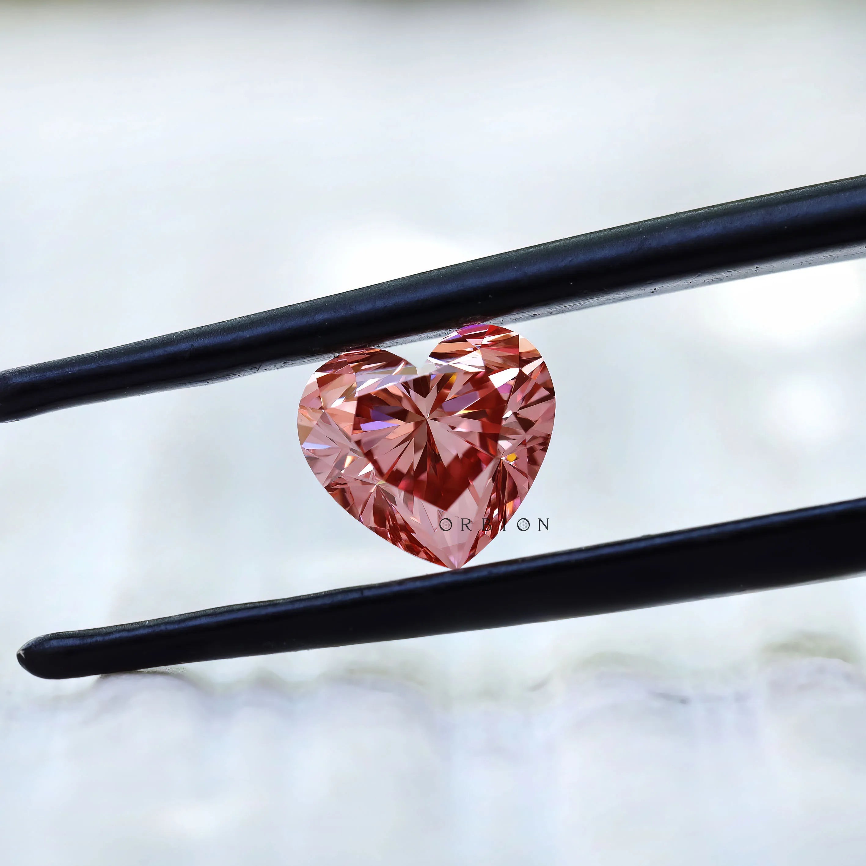 Pink heart cut lab diamond 1.10 ct loose gemstone