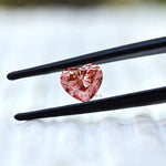 1.10 ct Fancy vivid pink lab diamond heart shape loose stone