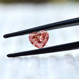 1.10 ct Fancy vivid pink lab diamond heart shape loose stone