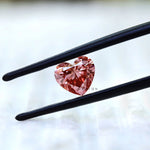 Heart shaped pink lab grown diamond 1.10 ct vibrant color gemstone