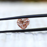 2 ct Heart shaped vivid pink lab grown diamond brilliant cut loose gemstone