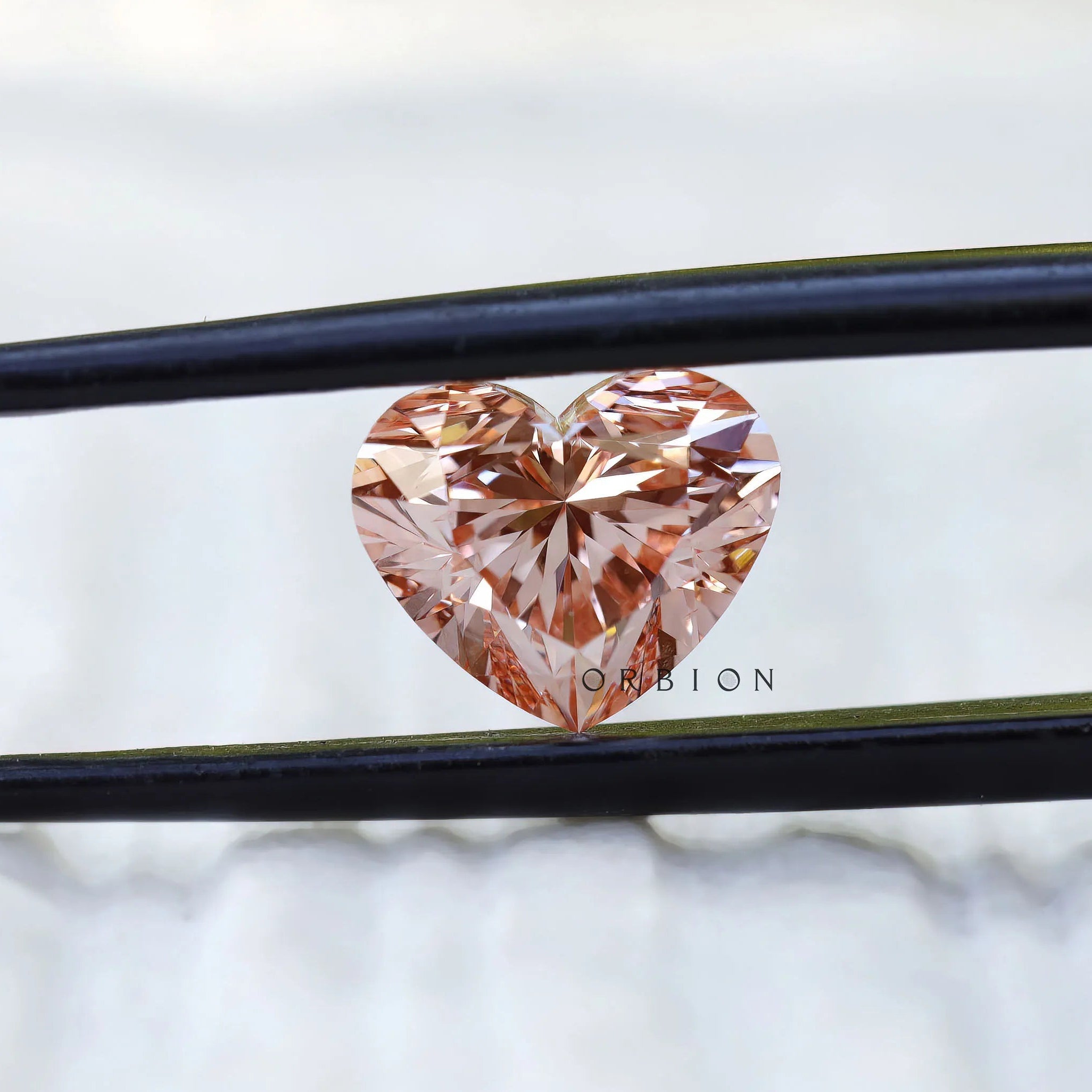 2 ct Pink lab grown diamond heart shape brilliant cut loose stone
