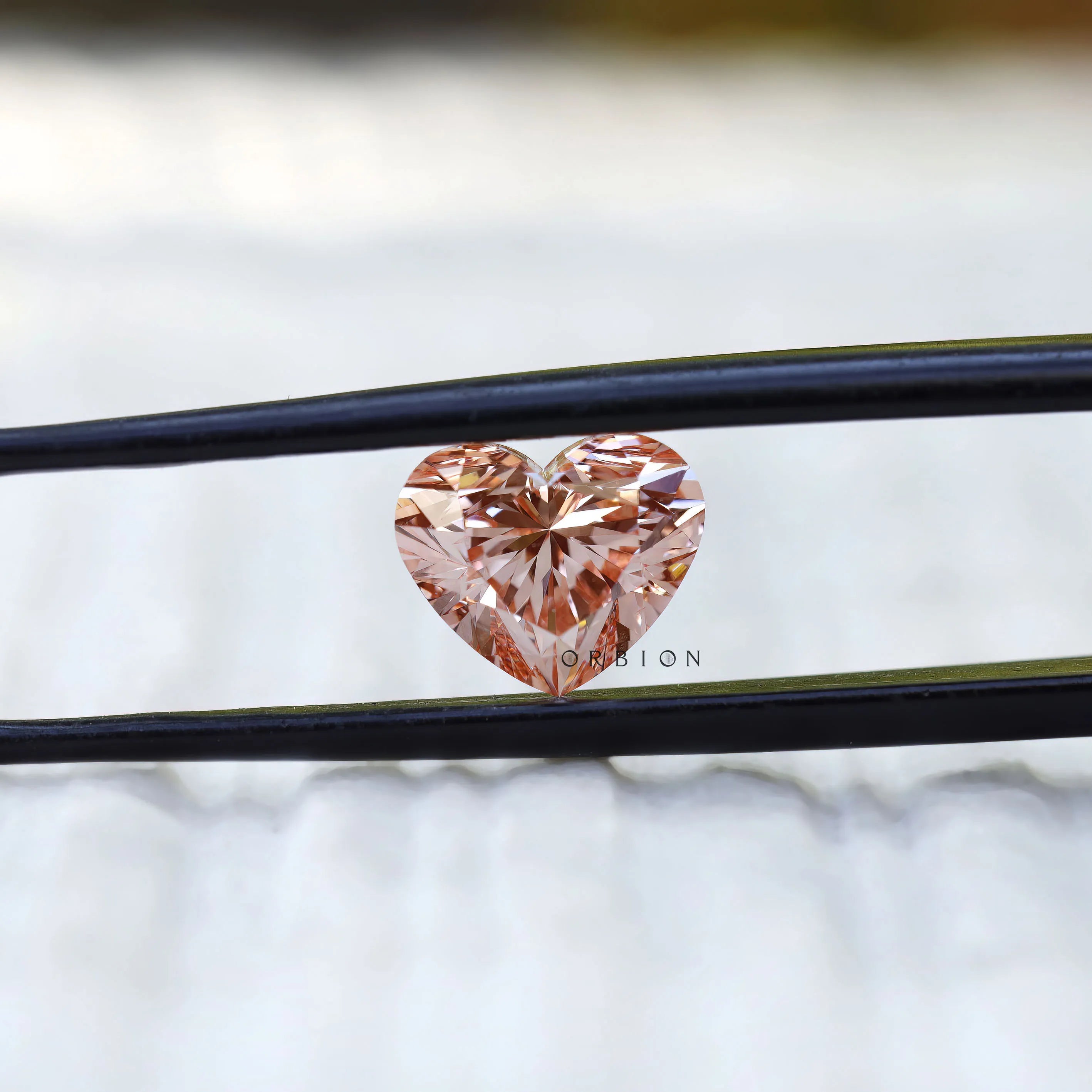 2 ct Pink lab grown diamond heart shape brilliant cut loose stone