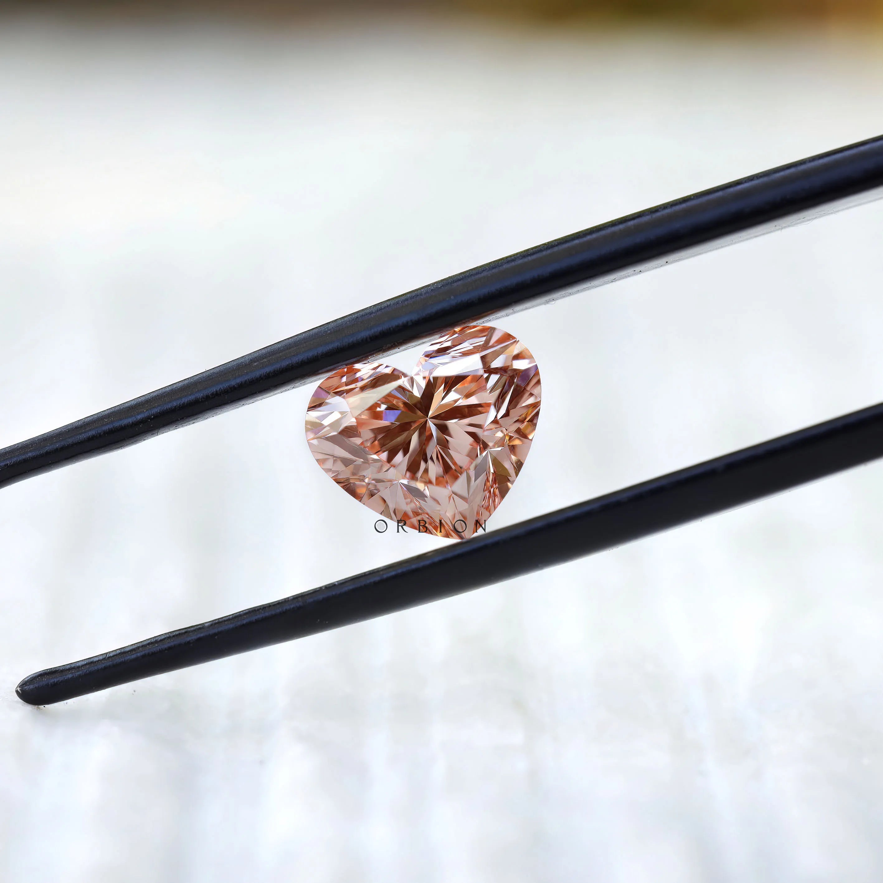 Vivid pink heart shaped lab diamond 2 ct fine gemstone