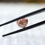 2 ct Heart cut lab diamond with vivid pink color and brilliant facets