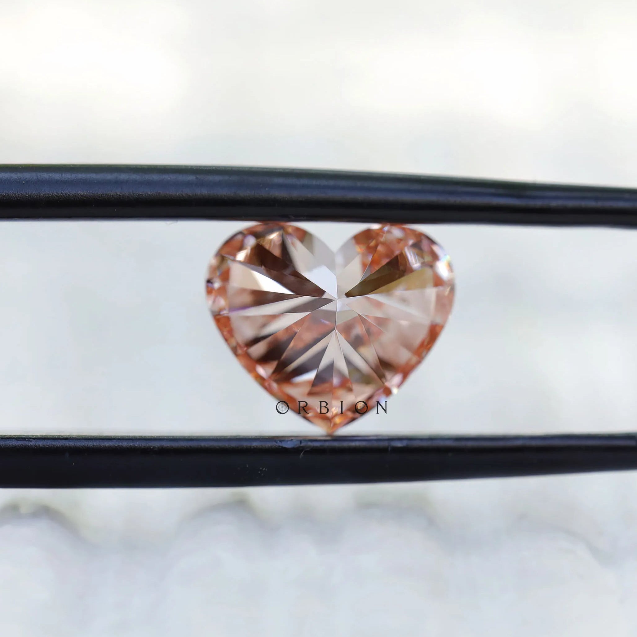 Romantic heart shaped vivid pink lab diamond 2 ct loose gem