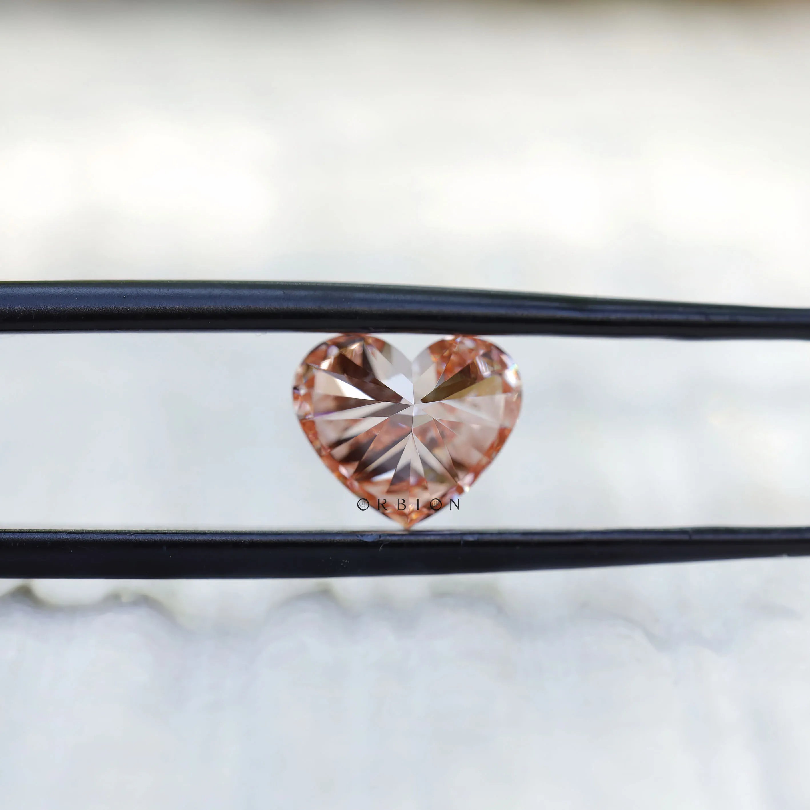 Romantic heart shaped vivid pink lab diamond 2 ct loose gem