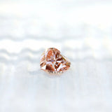 2 ct Brilliant cut heart pink lab grown diamond loose stone