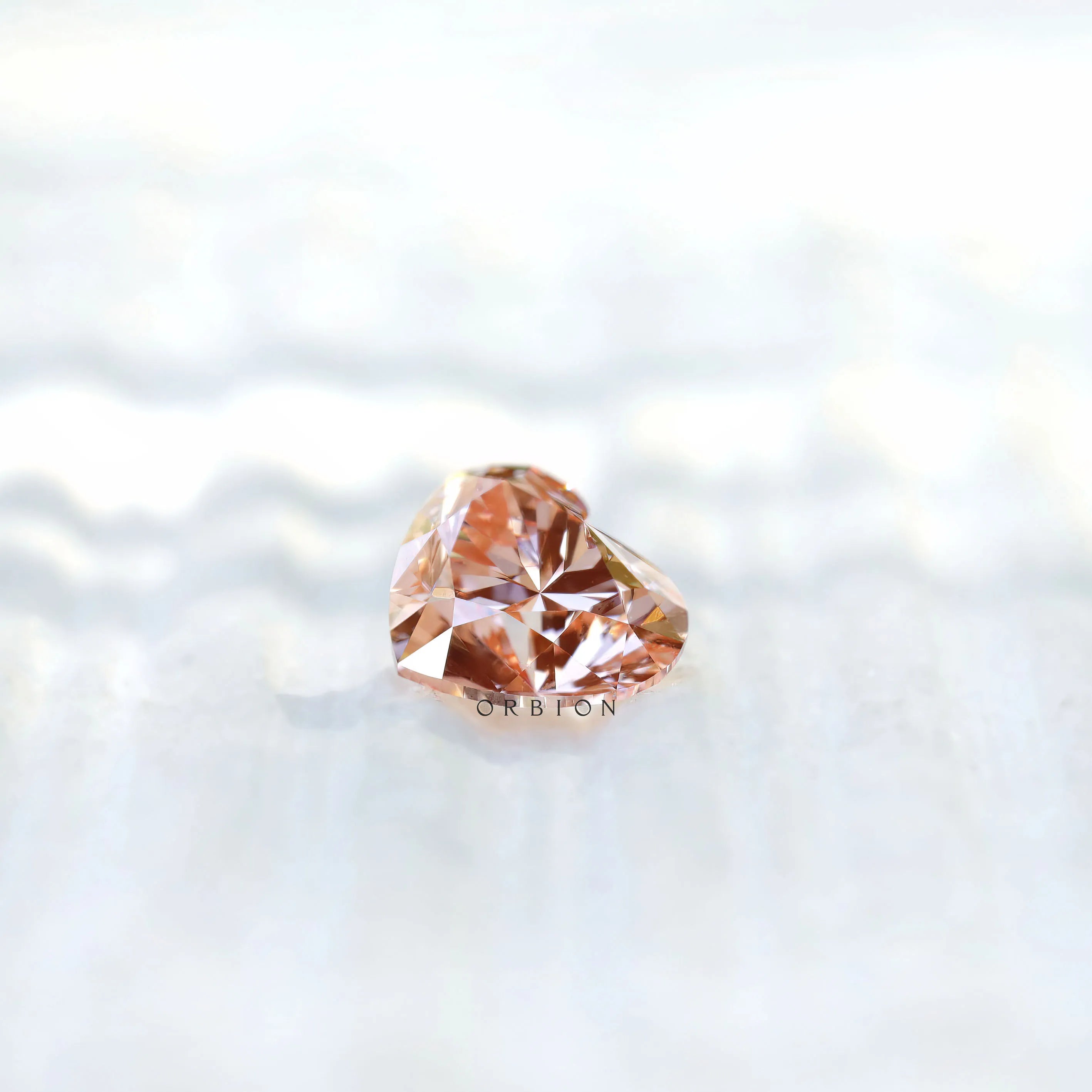 2 ct Brilliant cut heart pink lab grown diamond loose stone