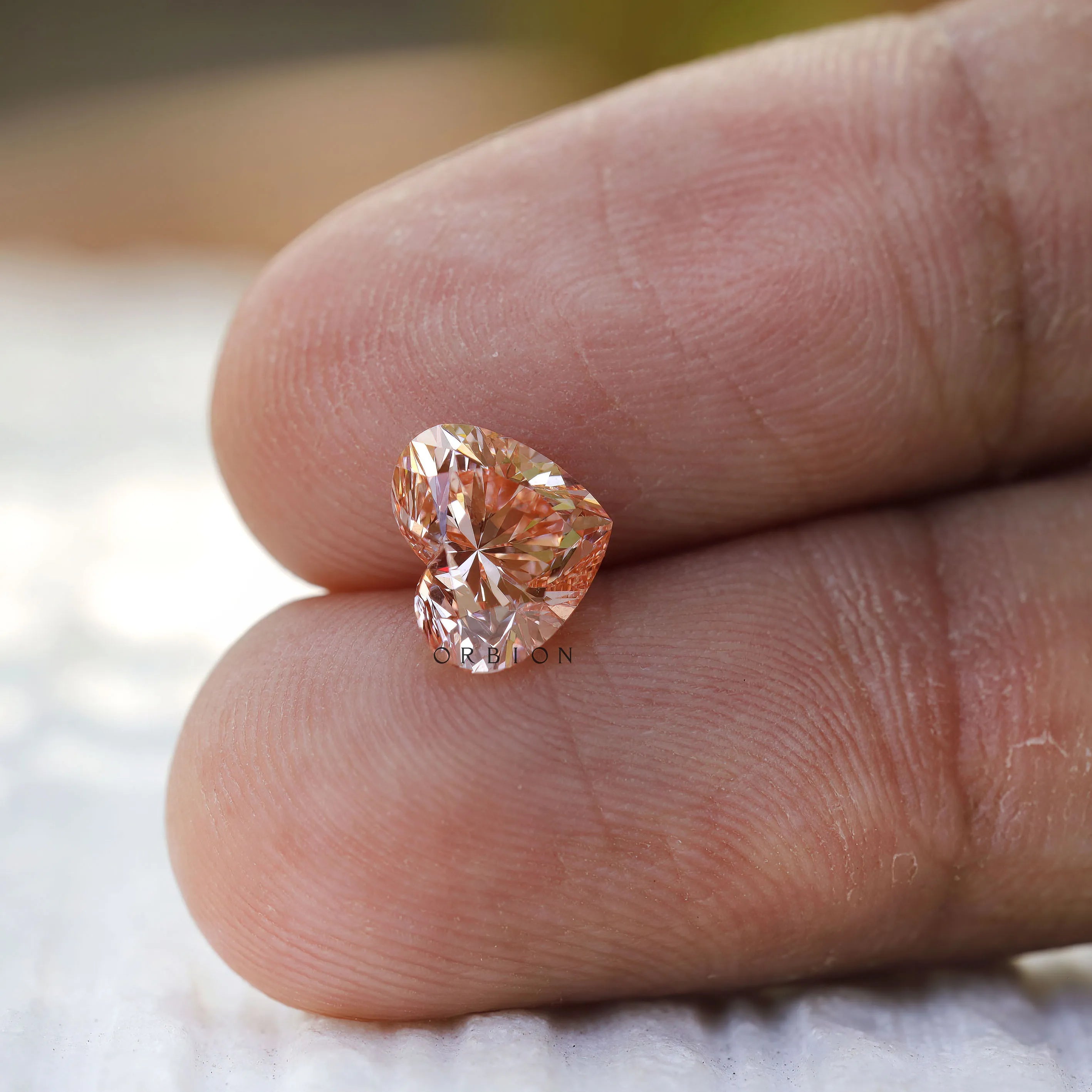 Vivid pink heart cut lab grown diamond 2 ct loose gemstone