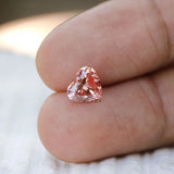 Brilliant cut heart shaped pink lab diamond loose