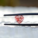 1.50 ct Heart shaped fancy vivid pink lab grown diamond brilliant cut loose gemstone