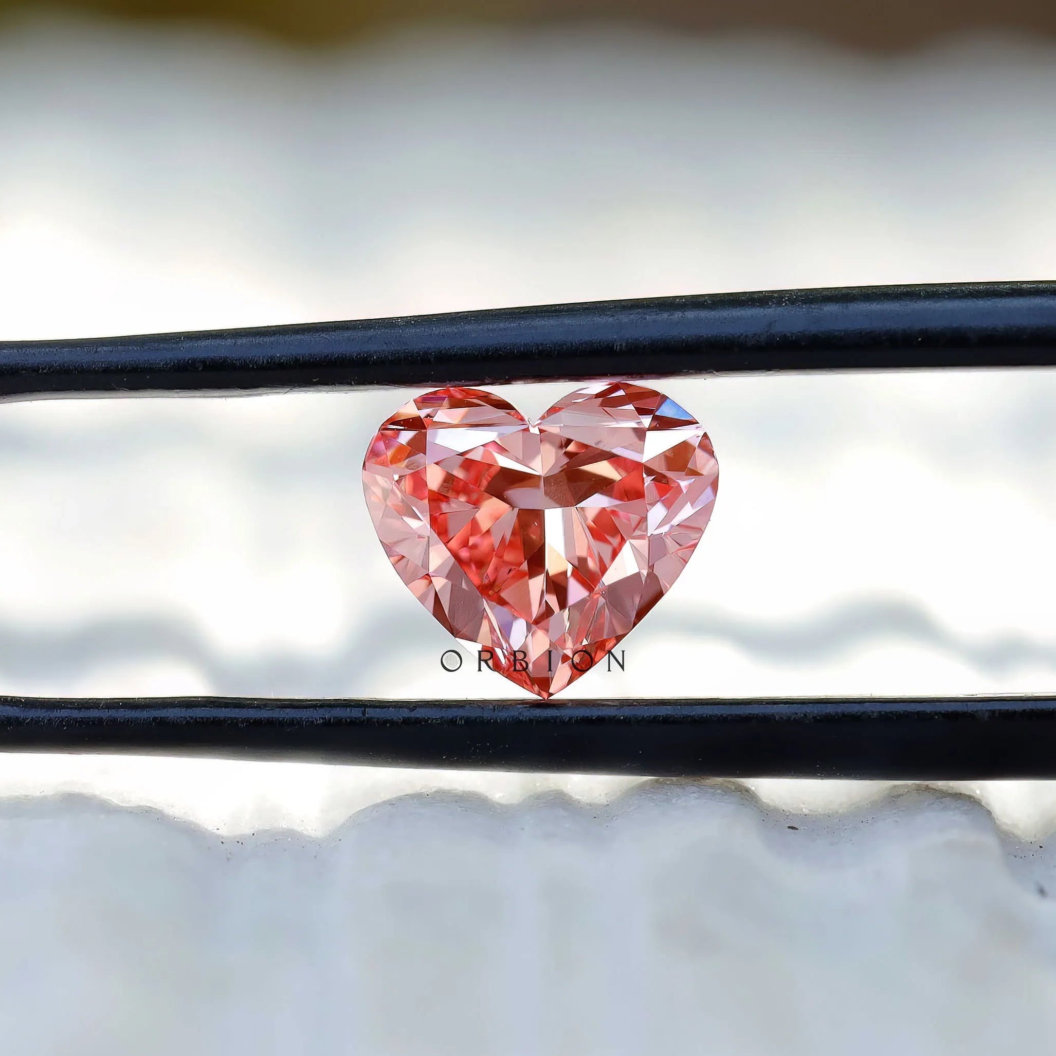 1.50 ct Heart shaped fancy vivid pink lab grown diamond brilliant cut loose gemstone