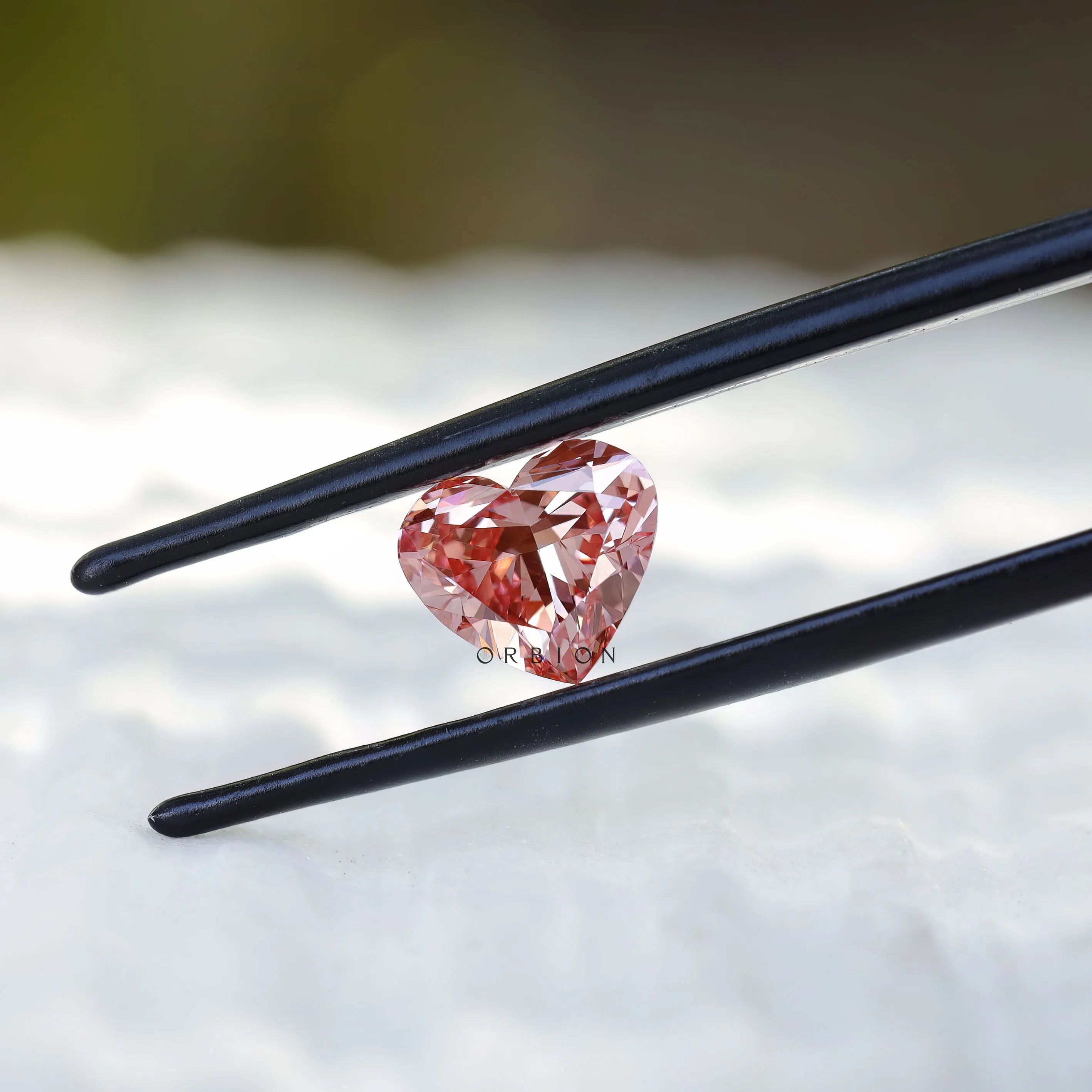 1.50 ct Pink lab grown diamond heart shape brilliant cut loose stone