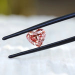 Fancy vivid pink heart shaped lab diamond 1.50 ct fine gemstone