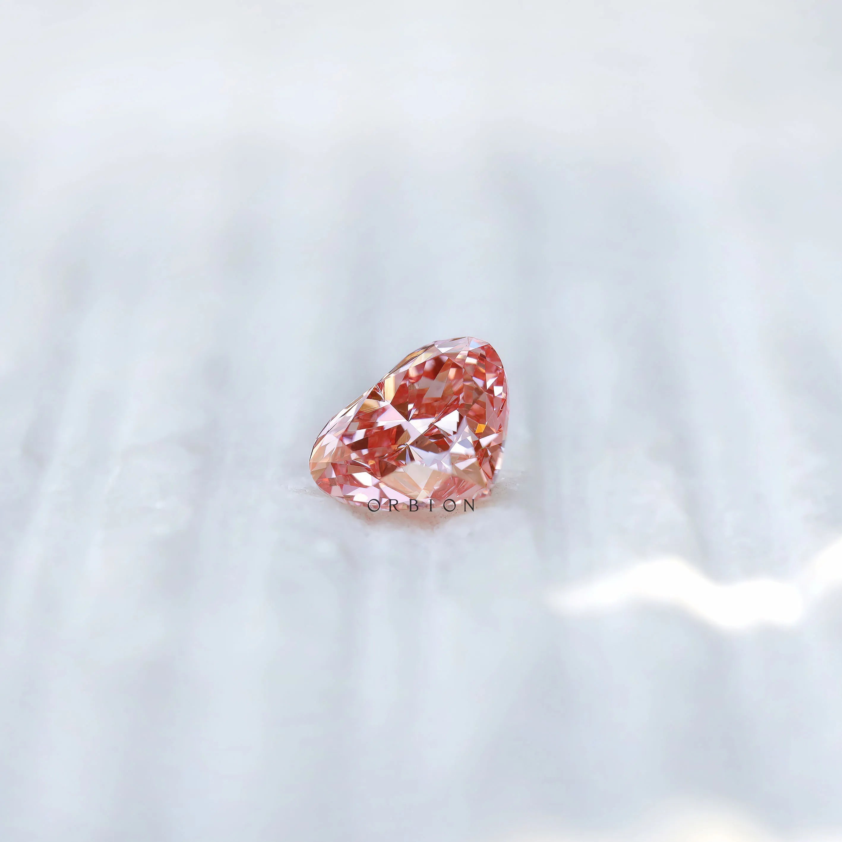 1.50 ct Brilliant cut heart pink lab grown diamond loose stone