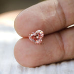 1.50 ct Heart shaped lab diamond in vivid pink tone with sparkle