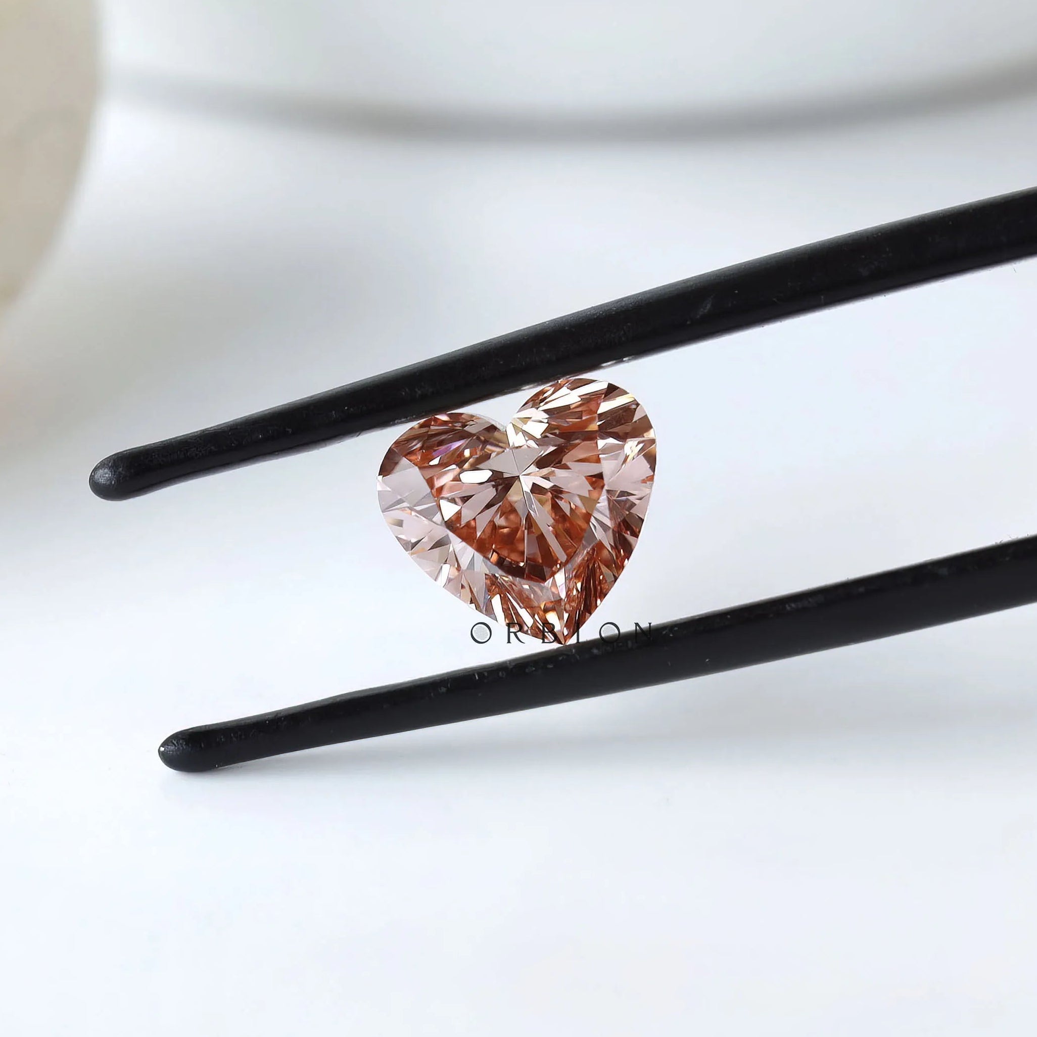 1.60 ct Heart shaped fancy pink lab grown diamond loose color gemstone