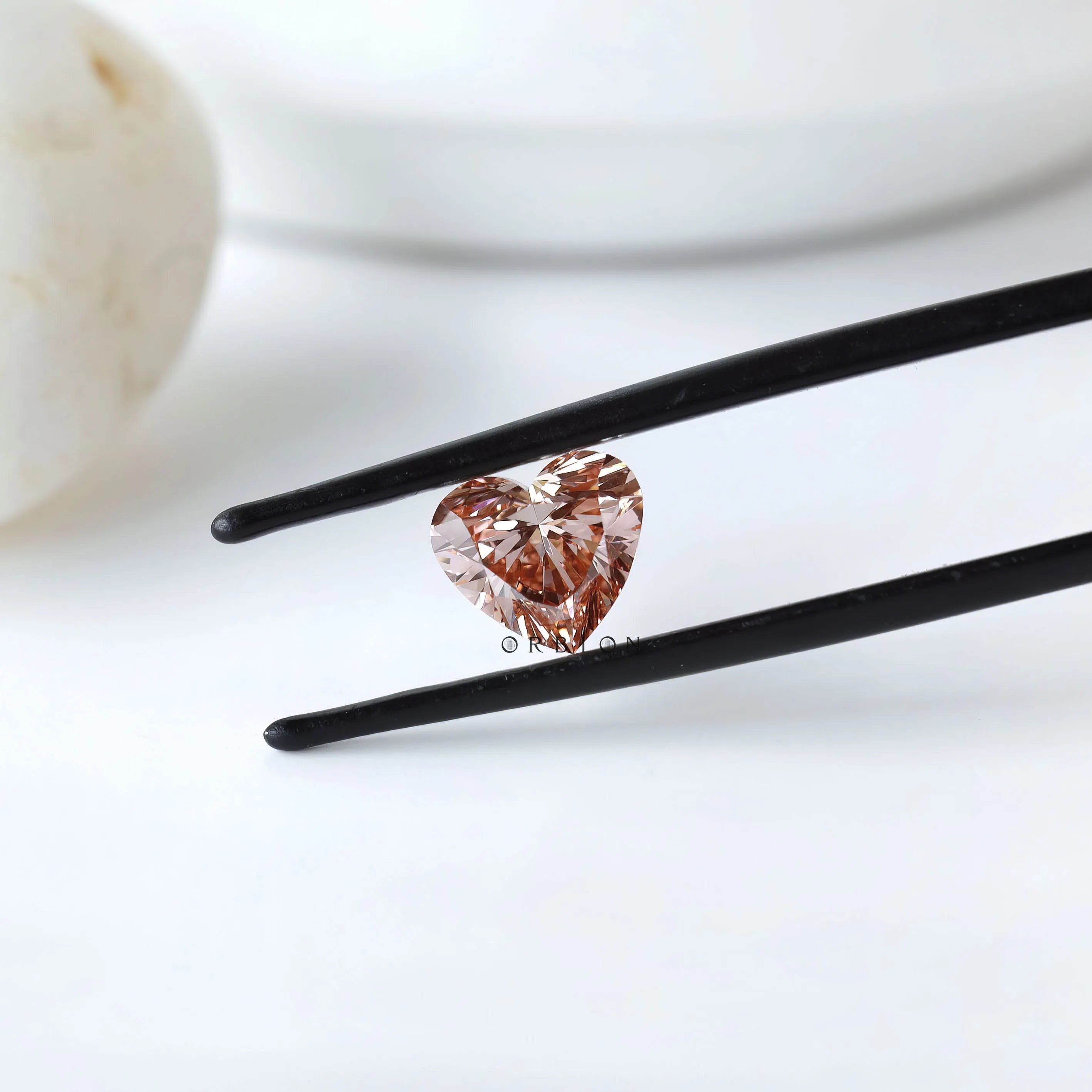 1.60 ct Heart shaped fancy pink lab grown diamond loose color gemstone