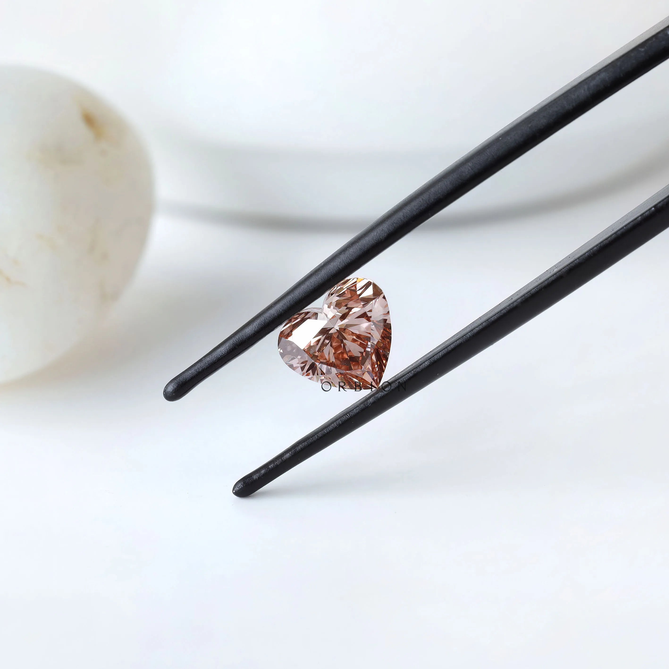 Pink heart cut lab diamond 1.60 ct loose stone