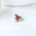 Delicate heart shaped pink lab diamond 1.60 ct fine gemstone