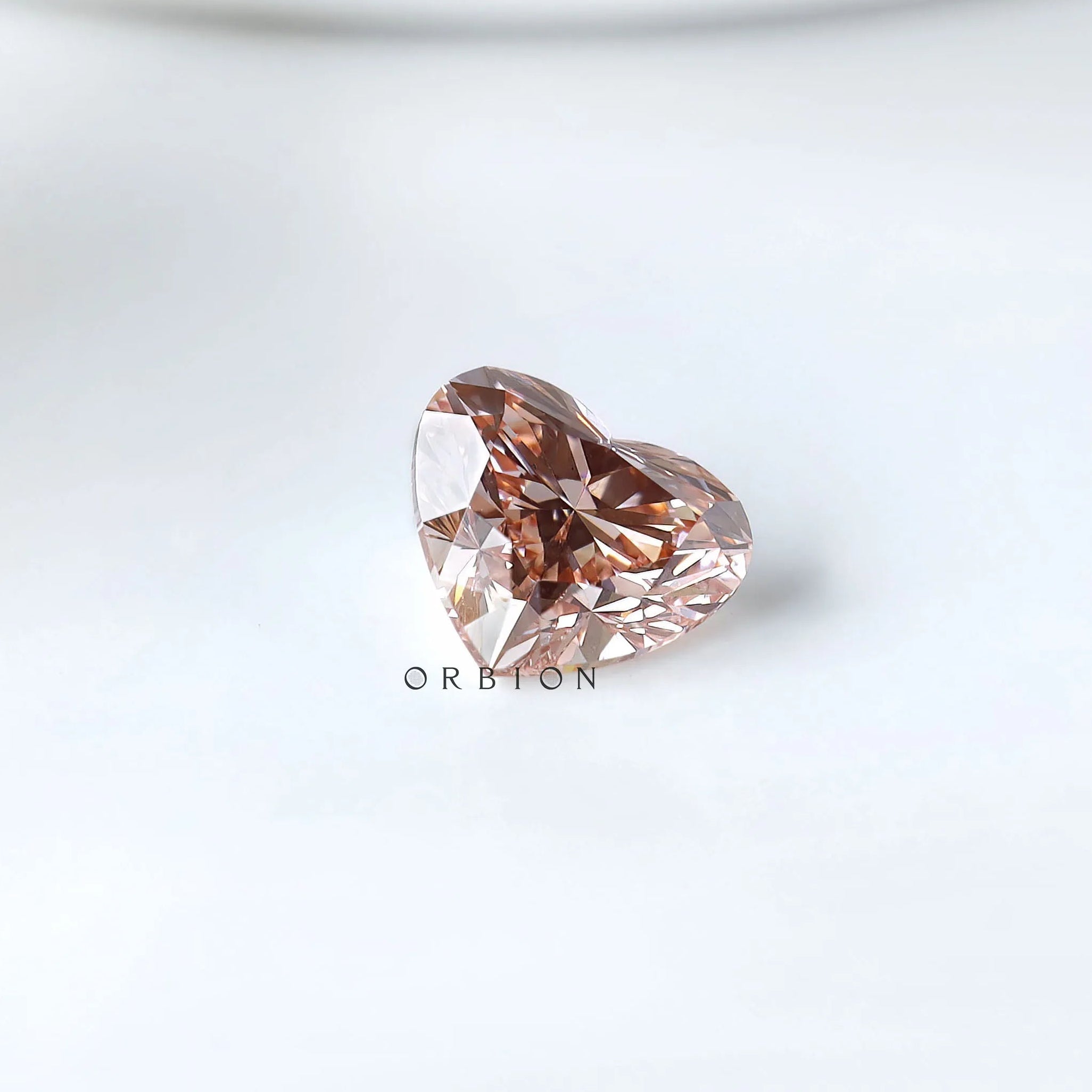 Delicate heart shaped pink lab diamond 1.60 ct fine gemstone