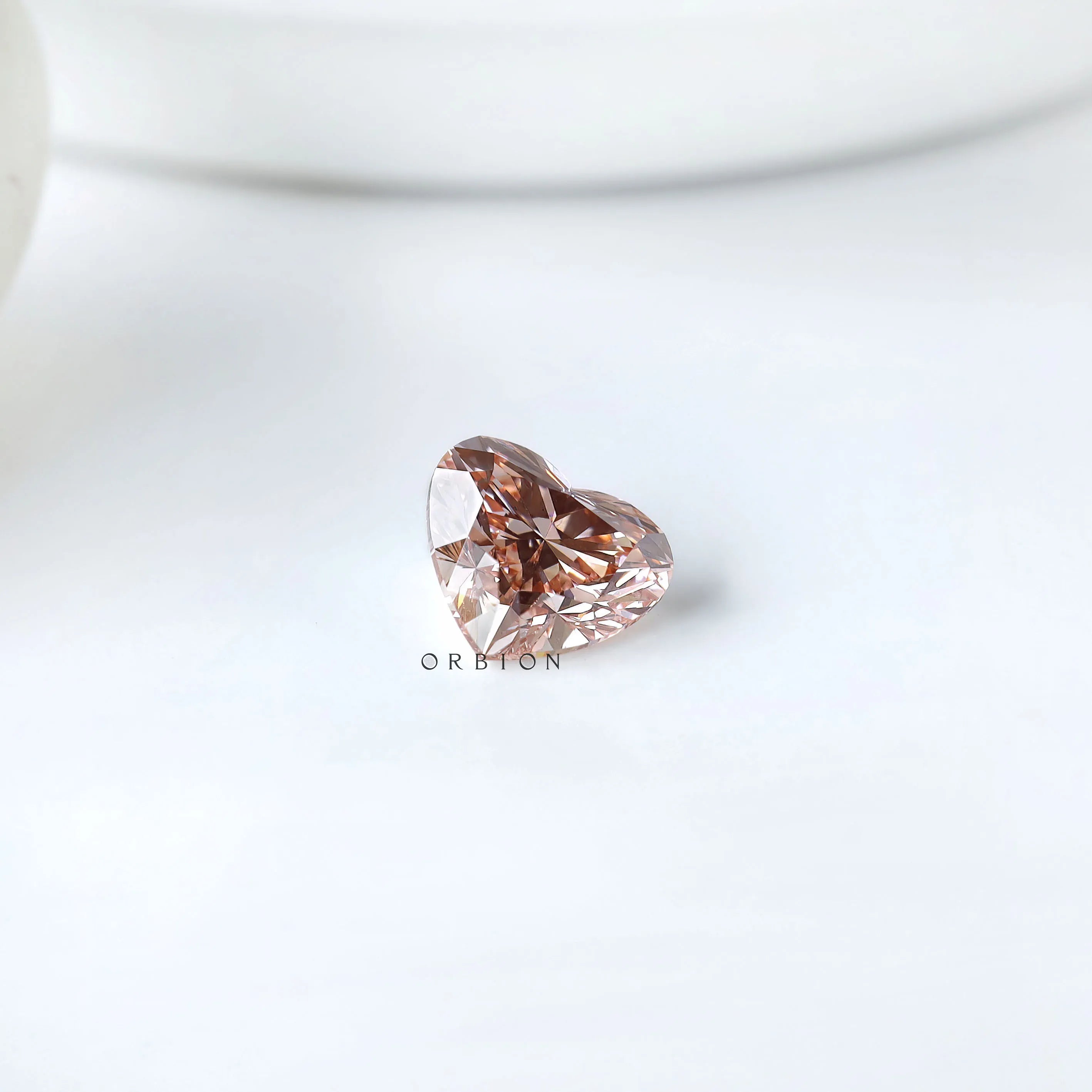 Delicate heart shaped pink lab diamond 1.60 ct fine gemstone