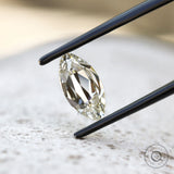 Antique style moval lab diamond 2 ct with soft warm color tone